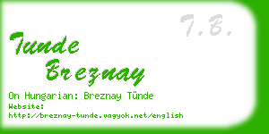 tunde breznay business card